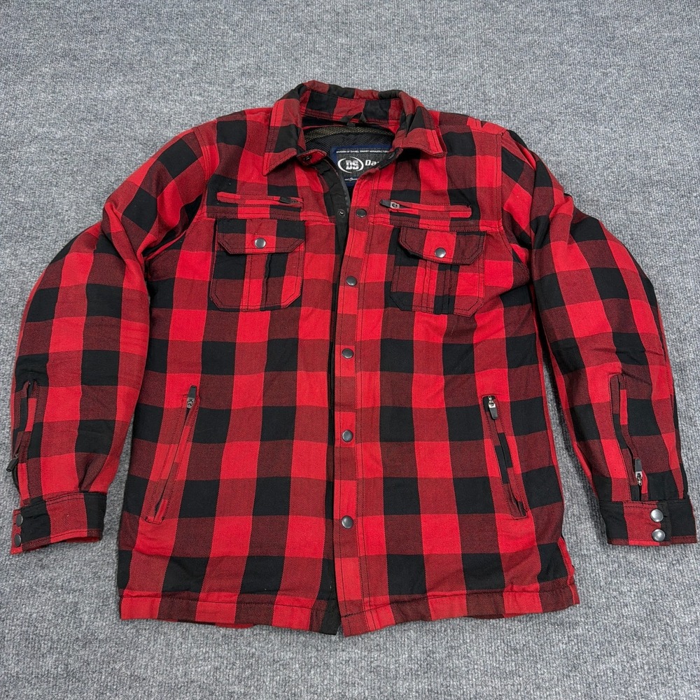 Daniel Smart Motorcycle Jacket Men Medium Red Bla… - image 2